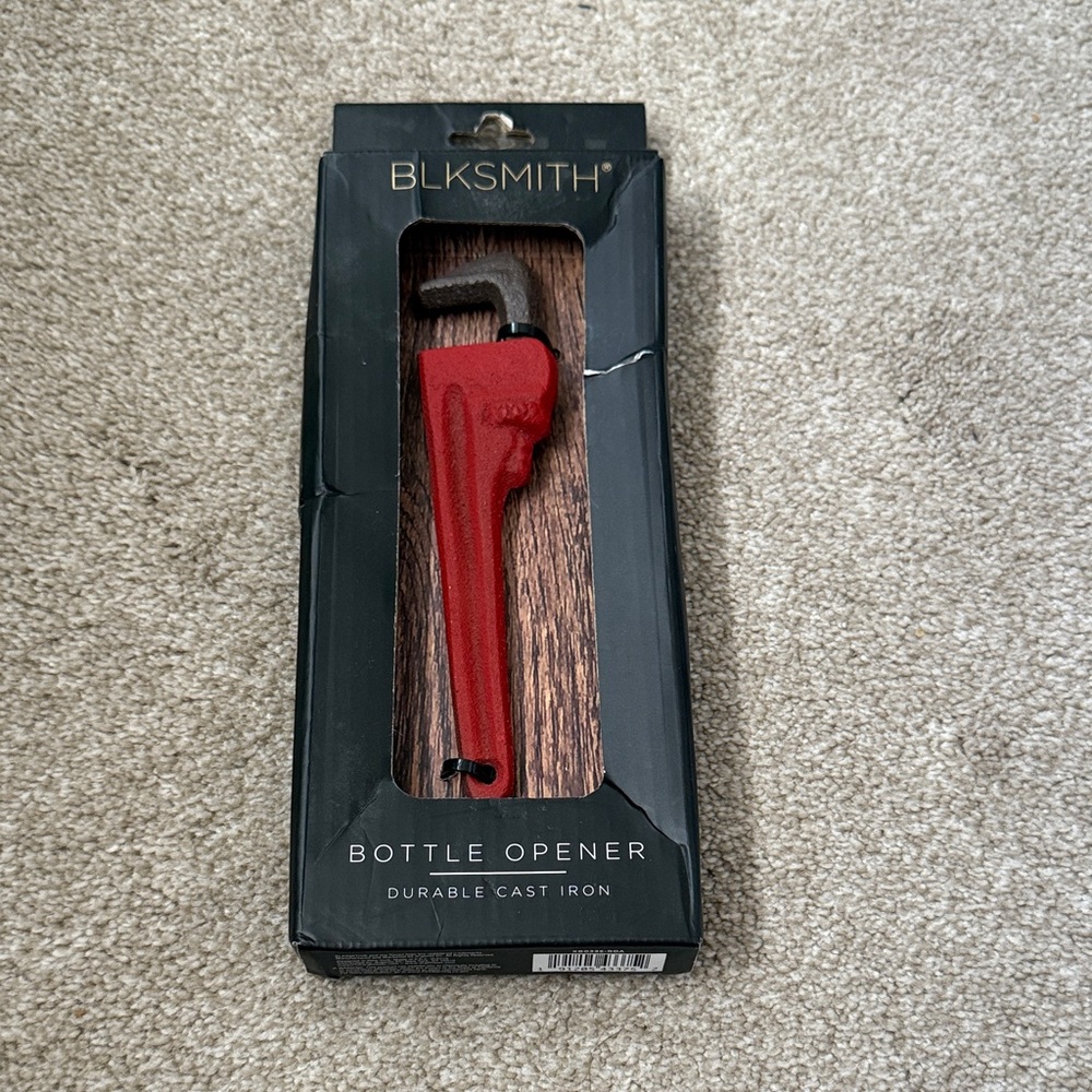 BLKSMITH Red Cast Iron Bottle Opener